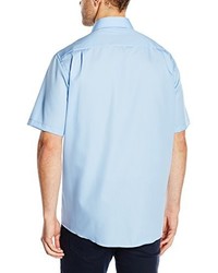 Chemise à manches courtes bleu clair Casamoda