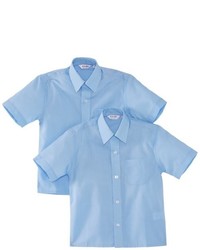 Chemise à manches courtes bleu clair