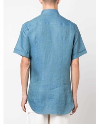 Chemise à manches courtes bleu clair Etro