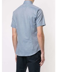 Chemise à manches courtes bleu clair Cerruti 1881