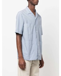 Chemise à manches courtes bleu clair Aspesi