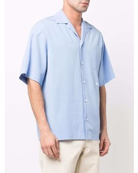 Chemise à manches courtes bleu clair MSGM