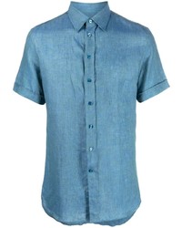 Chemise à manches courtes bleu clair Etro