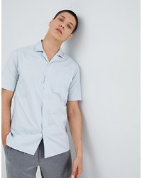 Chemise à manches courtes bleu clair FoR