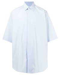 Chemise à manches courtes bleu clair Jil Sander