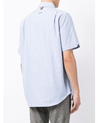 Chemise à manches courtes bleu clair Thom Browne
