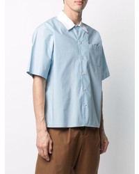 Chemise à manches courtes bleu clair Marni