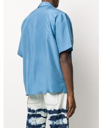 Chemise à manches courtes bleu clair MSGM