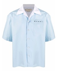 Chemise à manches courtes bleu clair Marni