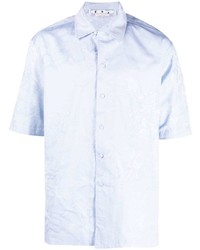 Chemise à manches courtes bleu clair Off-White