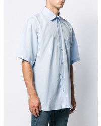 Chemise à manches courtes bleu clair Balenciaga