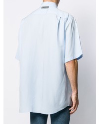 Chemise à manches courtes bleu clair Balenciaga