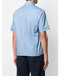 Chemise à manches courtes bleu clair Anglozine