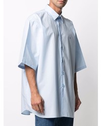 Chemise à manches courtes bleu clair Raf Simons