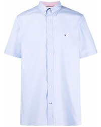 Chemise à manches courtes bleu clair Tommy Hilfiger