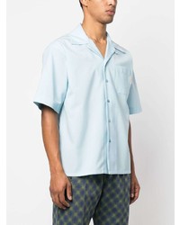 Chemise à manches courtes bleu clair Marni