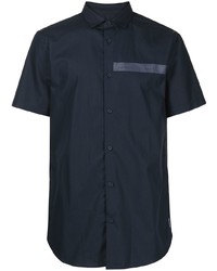 Chemise à manches courtes bleu marine Armani Exchange