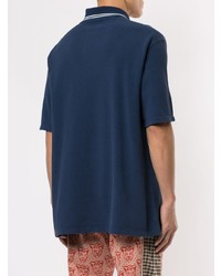 Chemise à manches courtes bleu marine Gucci
