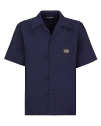 Chemise à manches courtes bleu marine Dolce & Gabbana