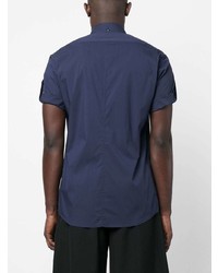 Chemise à manches courtes bleu marine Karl Lagerfeld