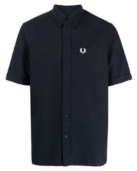 Chemise à manches courtes bleu marine Fred Perry