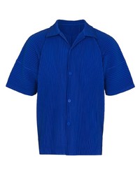 Chemise à manches courtes bleu marine Issey Miyake