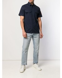 Chemise à manches courtes bleu marine Calvin Klein Jeans