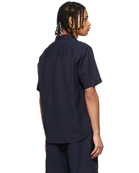 Chemise à manches courtes bleu marine Jacquemus