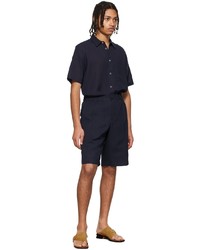 Chemise à manches courtes bleu marine Jacquemus