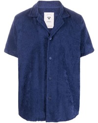 Chemise à manches courtes bleu marine OAS Company