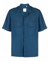 Chemise à manches courtes bleu marine Paul Smith