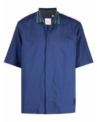Chemise à manches courtes bleu marine Paul Smith
