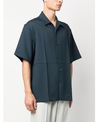 Chemise à manches courtes bleu marine Jil Sander