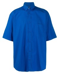 Chemise à manches courtes bleue Balenciaga