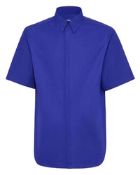 Chemise à manches courtes bleue Ferragamo