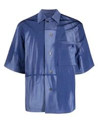 Chemise à manches courtes bleue JiyongKim