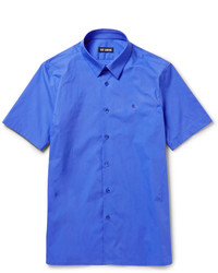 Chemise à manches courtes bleue Raf Simons