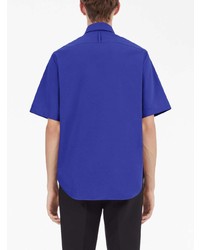 Chemise à manches courtes bleue Ferragamo