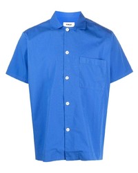 Chemise à manches courtes bleue Tekla