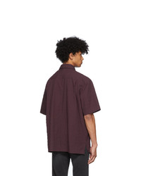 Chemise à manches courtes bordeaux Acne Studios