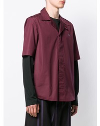 Chemise à manches courtes bordeaux Vivienne Westwood