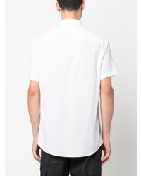 Chemise à manches courtes brodée blanche Armani Exchange