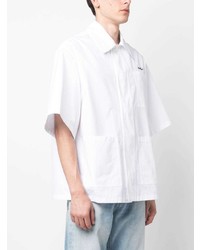 Chemise à manches courtes brodée blanche Off-White