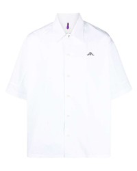 Chemise à manches courtes brodée blanche Oamc