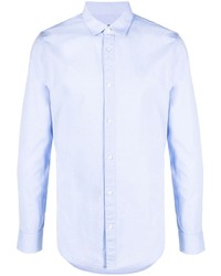 Chemise à manches courtes brodée bleu clair Armani Exchange