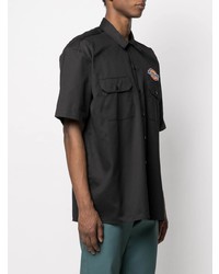 Chemise à manches courtes brodée noire Dickies Construct