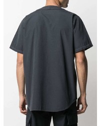 Chemise à manches courtes brodée noire Maharishi