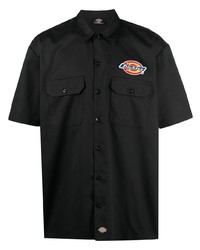 Chemise à manches courtes brodée noire Dickies Construct