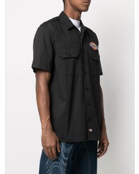 Chemise à manches courtes brodée noire Dickies Construct