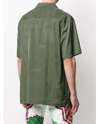 Chemise à manches courtes brodée olive Han Kjobenhavn